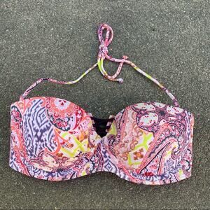 Victoria’s Secret 32D push up corset back halter tie bikini top